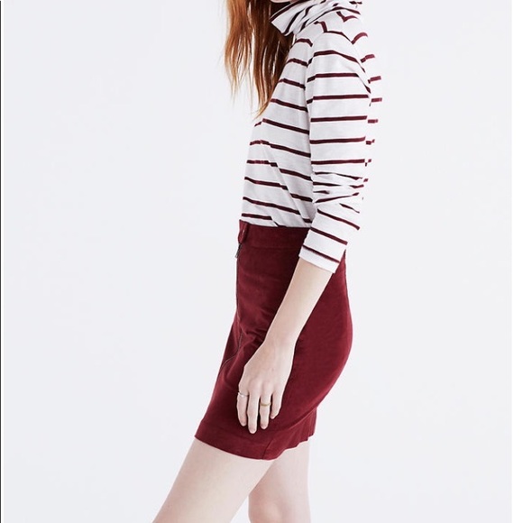 Madewell Studio Zip Skirt in Velvet - Picture 9 of 10